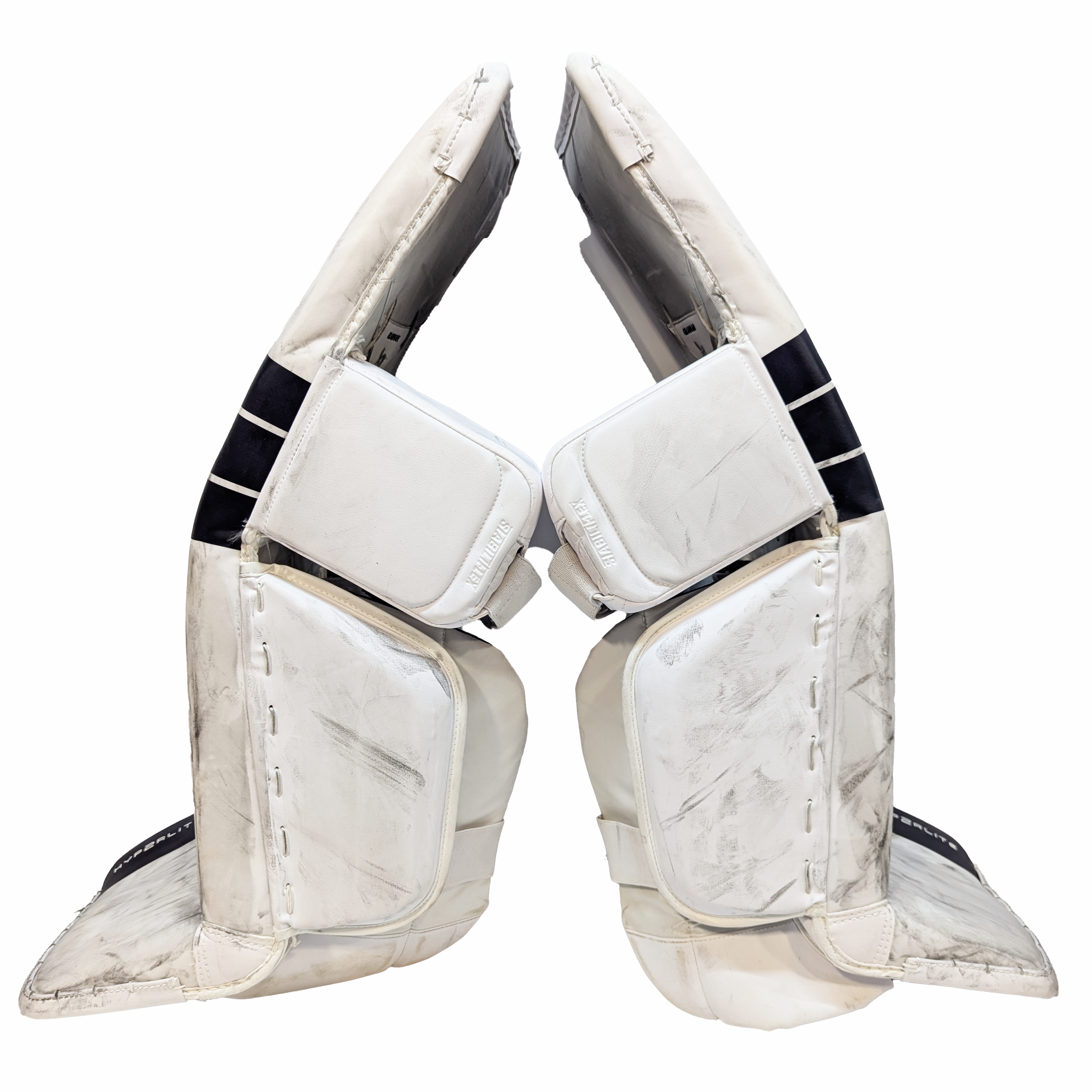 Bauer Vapor Hyperlite 2 - Jambières de gardien Pro d'occasion (bleu marine/blanc)
